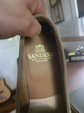 Sanders Men’s Suede Slip-On Loafers in Tan